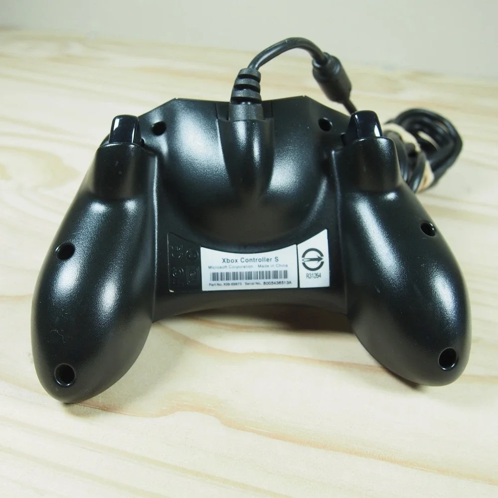Original Xbox OEM S Type Black Controller w/ Break Away‎ Cable Fully Tested EUC